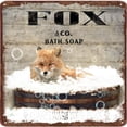 thumbnail image 1 of Fox Poster Tin Sign Vintage Bath Soap Your Paws Metal Tin Sign Bar Club Family Bathroom Toilet Cafe Wall Decoration Animal Retro Sign Housewarming Gift 12x12 Inches, 1 of 6