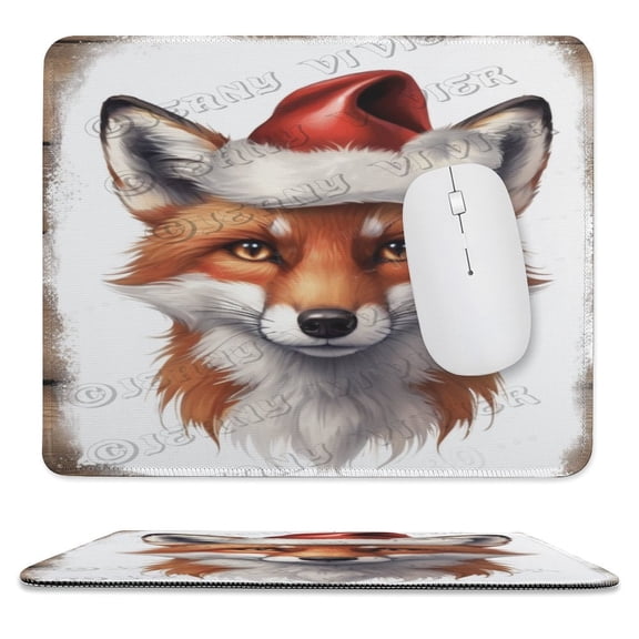 Fox Printed Mouse Pad, 10"x12", Non-Slip Rubber Base MousePads for Computer Laptop Men Women Kids