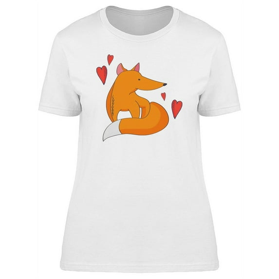 Fox Pup Drawing T-Shirt Women -Image by Shutterstock, Female Medium