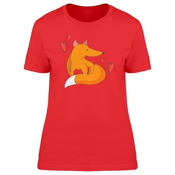 Fox Pup Drawing T-Shirt Women -Image by Shutterstock, Female XX-Large