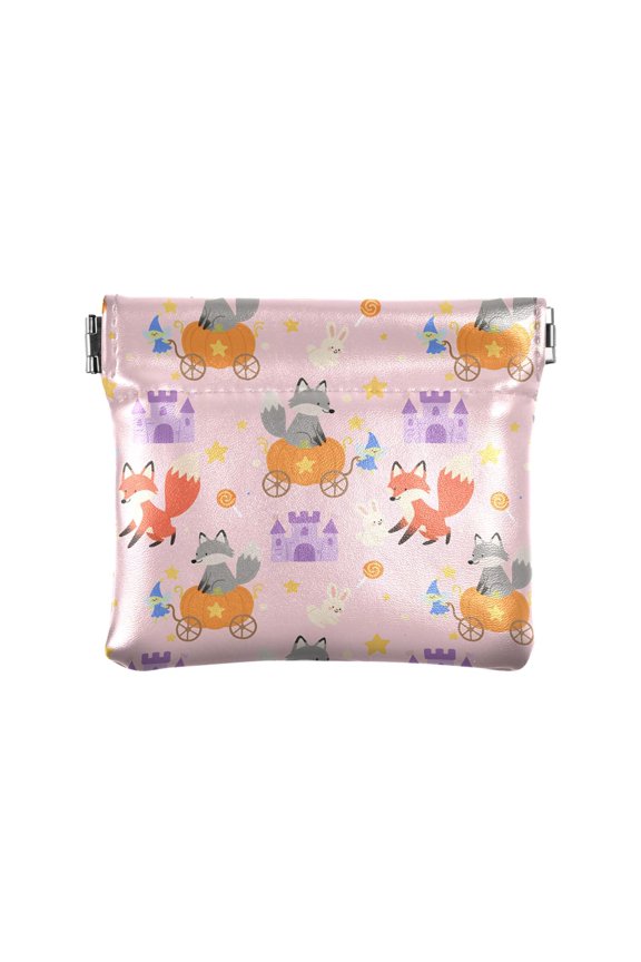 Fox Rabbit Wallet Small PU Leather Change Pouch Wallet for Women