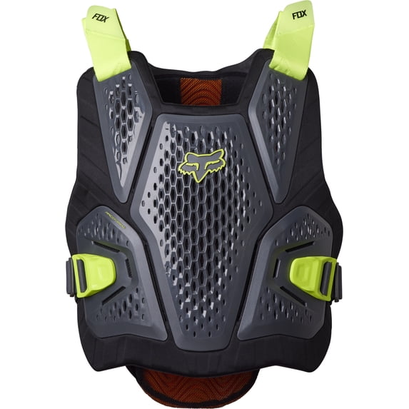 Fox Raceframe Impact Soft Back CE D30 Chest Guard (Lg-XL, Dark Shadow)