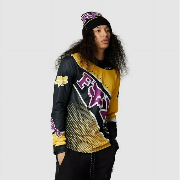 Fox Racing Burm LS Jersey Yellow XL 29955-005 Long Sleeve Riding Apparel