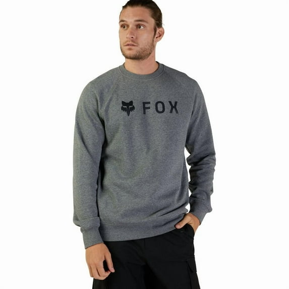 Fox Racing Men's Absolute Fleece Crew HEATHER GRAPHITE