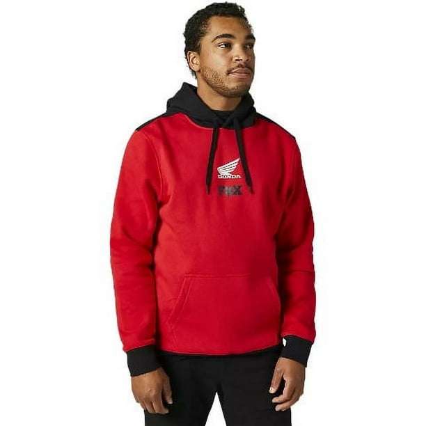 Fox Racing Men s Honda Pullover Fleece Flame Red Heather Graphite Size M Walmart Business Supplies