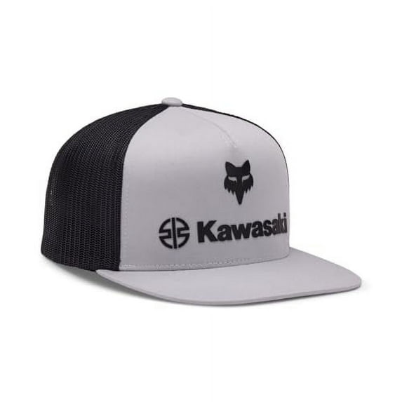 Fox Racing Mens Fox X Kawi Snapback Hat, Steel Grey