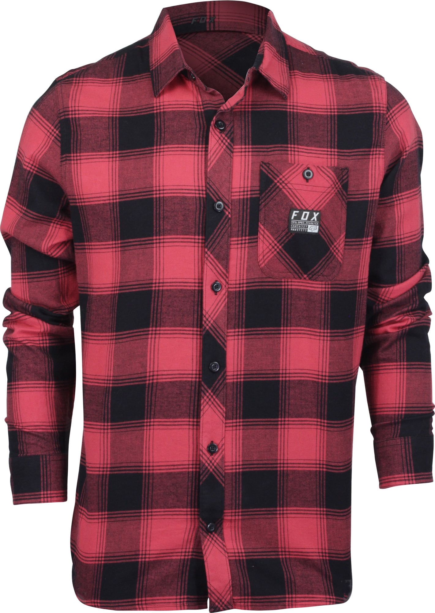 Fox Racing Mens Longview Lightweight Flannel Shirt - Rio Red - Walmart.com