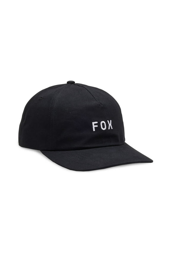 Mens Strapback Curve Peak Cap ~ Wordmark black