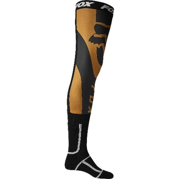 Fox Racing Mirer Knee Brace Socks Black/Gold Size Large
