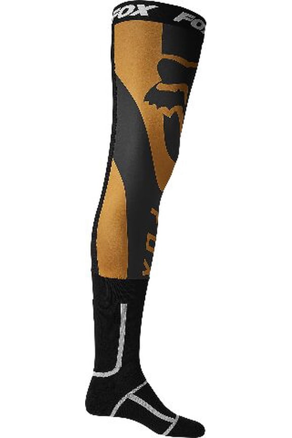 Mirer Knee Brace Socks Black/Gold Size Large