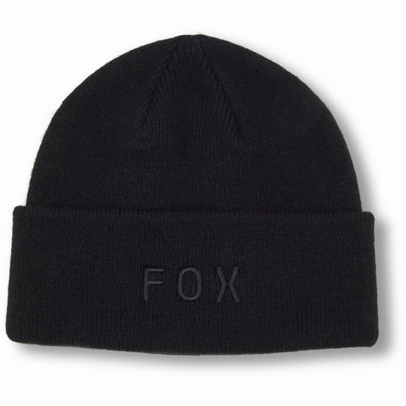 Fox Racing Wordmark Mens Knitted Black Beanie