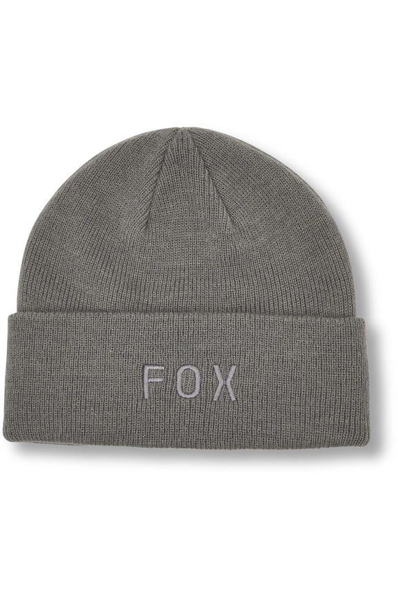 Wordmark Mens Knitted Grey Beanie