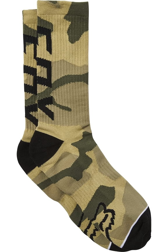 mens Cushioned Crew Sock Camo Small-Medium