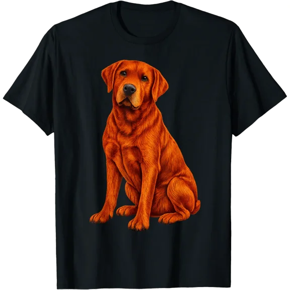 Fox Red Lab Dog Parent Design T-Shirt