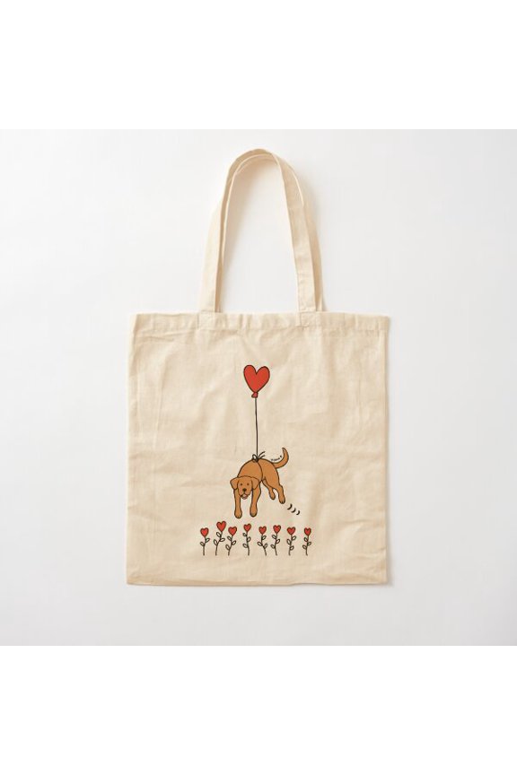 Fox Red Labrador Floating In The Air Canvas Tote Bags, Reusable Shopping Bag