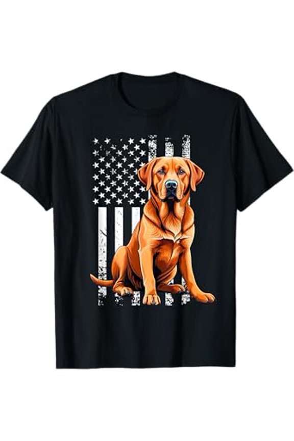 Fox Red Labrador Owner Dog Usa Flag T-Shirt