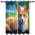 thumbnail image 1 of Fox Red Meadow Valance Curtains For Living Room Study Youth Bedroom Kitchen Outdoor Windows Custom Cotton Linen, 1 of 6