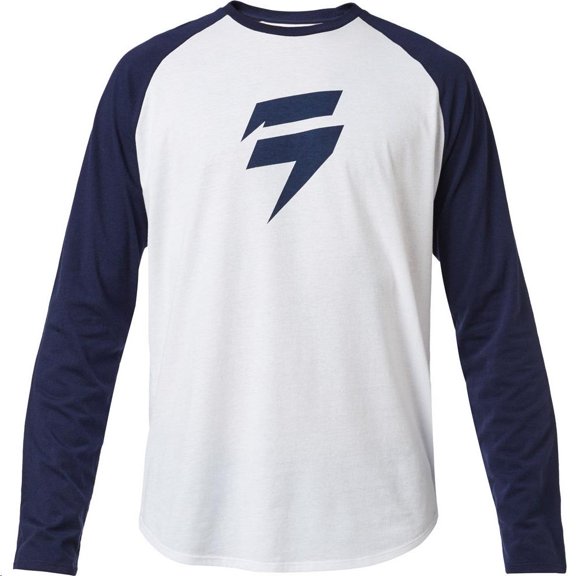 Fox Republic LS T-Shirt (Medium, White/Navy)