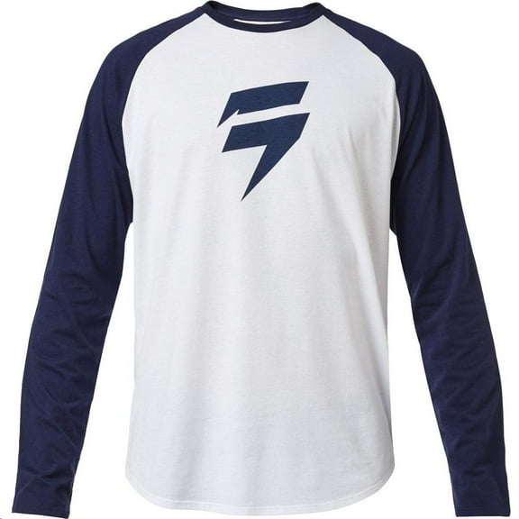 Fox Republic LS T-Shirt (Small, White/Navy)