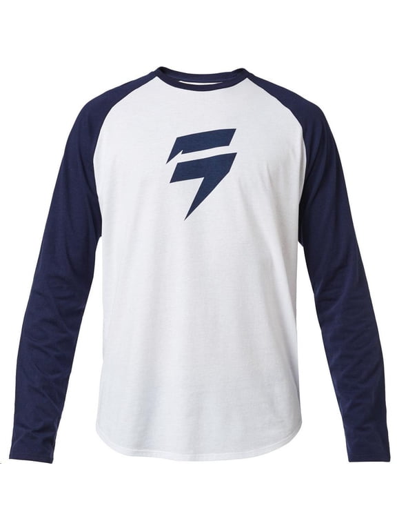 Fox Republic LS T-Shirt (XX-Large, White/Navy)