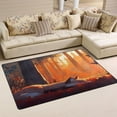 thumbnail image 1 of Fox Resting in The Forest Soft Polyester Area Rug 31''x20'', Non Slip, Memory Foam, Water Absorbent, 1 of 7