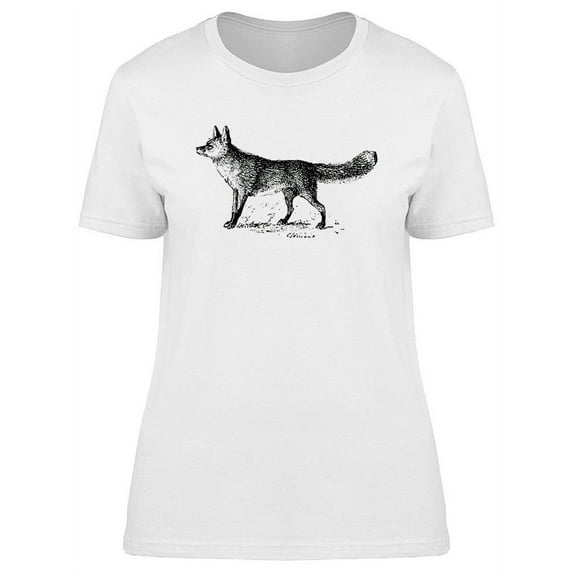 Fox Retro Design T-Shirt Women -Image by Shutterstock, Female x-Large