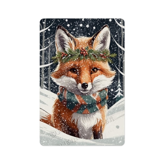 Fox Retro Metal Sign 8x12 Inches - Rustic Fox Decor, Ideal Gift for Animal and Nature Lovers