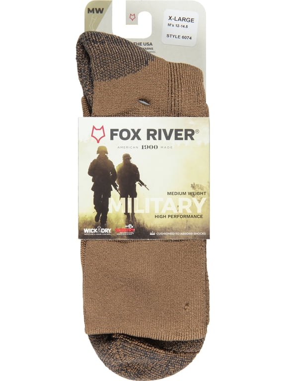 Coyote Brown Medium Weight Mid-Calf High Performance Military Socks X-Large 1 ea