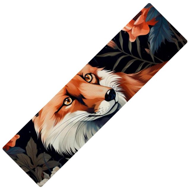 Fox Rubber Mats Runner Rugs Kitchen Rugs Rectangular 15.7" x 59