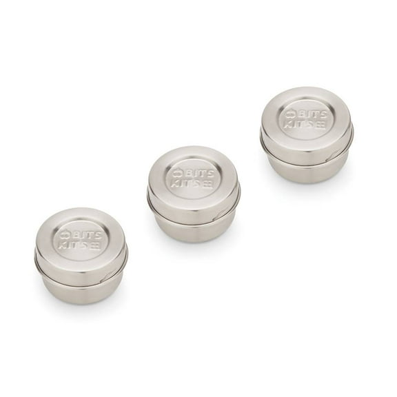 Fox Run 20804 Stainless Steel Condiment Containers with Lids Set of 3
