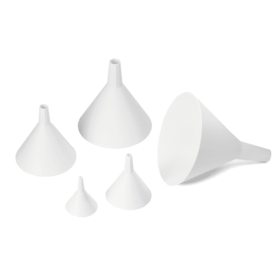 Plastic Funnel Set - Set of 5, Assorted Sizes