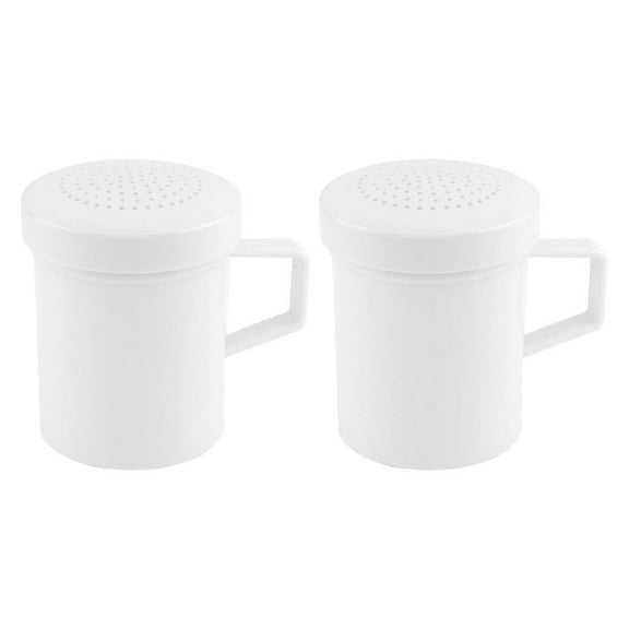 Fox Run All Purpose Shaker Sugar Powder Plastic White, 2 Pack
