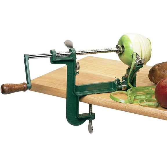 Fox Run Apple Peeling Machine with Clamp-On Base, Corer and Slicer, Stainless Steel