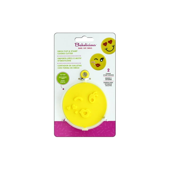 Fox Run Bakelicious Cookie Cutter Flip&Stamp Emoji