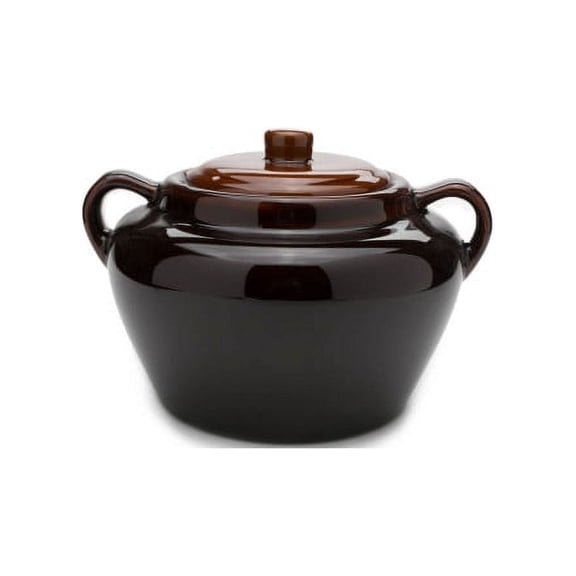 Fox Run Bean Pot with Lid, Stoneware, 3.5-Quart Bean Cooker