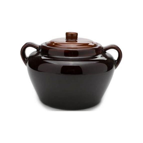 Fox Run Bean Pot with Lid, Stoneware, 3.5-Quart Bean Cooker