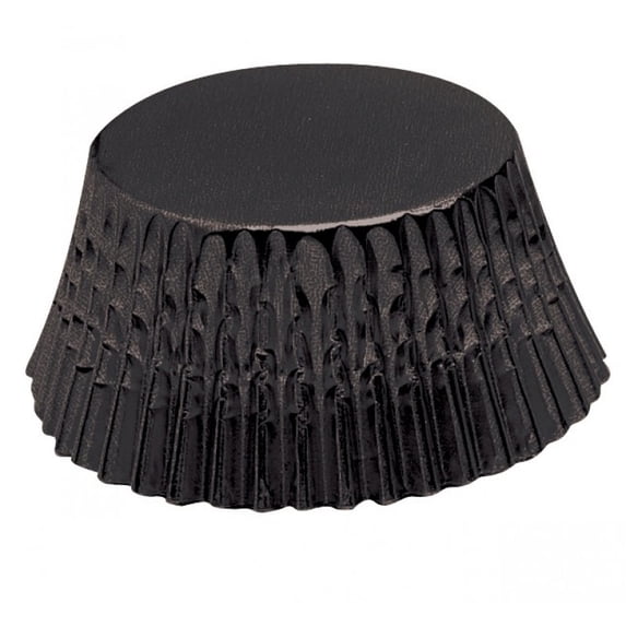 Fox Run Black Foil Baking Cups - Set of 32 Standard Size Cupcake Liners