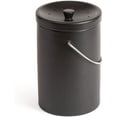 thumbnail image 1 of Fox Run Ceramic Compost Bin, Black, 7" x 10.7", 1 of 6
