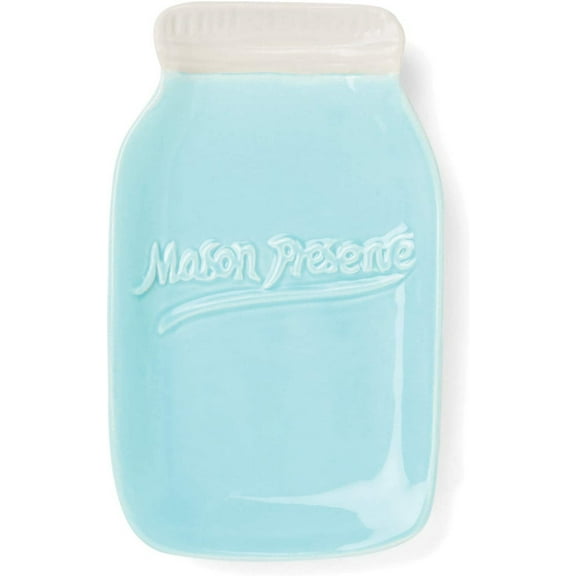 Fox Run Ceramic Mason Jar Spoon Rest, 6" x 3.5" x 0.75"