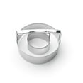 thumbnail image 1 of Fox Run Cookie Cutter - 4" Tin Plated Steel Donut Cutter with Handle, 1 of 2