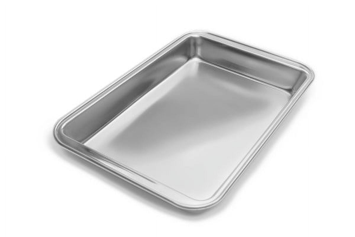 [100 Pack] 1.5lb Oblong Take Out Foil Baking Pans with Dome Lids Shallow - 768 Aluminum Pan for Baking, Roasting, Potluck, Reheating, Catering, Party