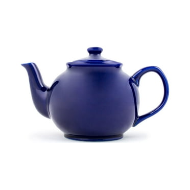 Fox Run Earthenware Teapot, 37-Ounce, Blue