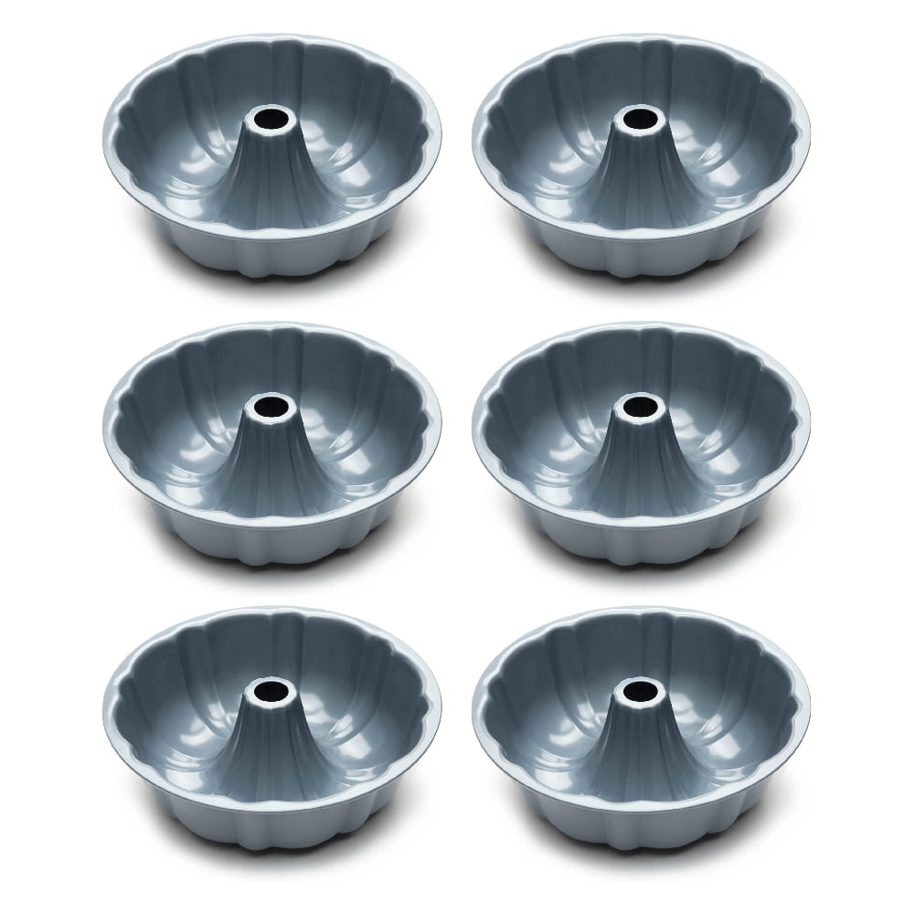 CHEF'S UNIQUE Nonstick Bundt Cake Pan 9.5 Inches, Heavy Duty  Carbon Steel 12 Cups Bundt Pans - Fluted Tube Cake Pan Baking Mold for  Pound Cakes, Gelatin, Flan, Bavarois: Cake Stands