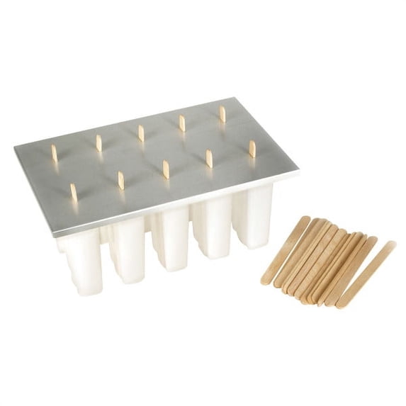 Fox Run Frozen Popsicle Maker Ice Pop Mold with 24 Popsicle Sticks