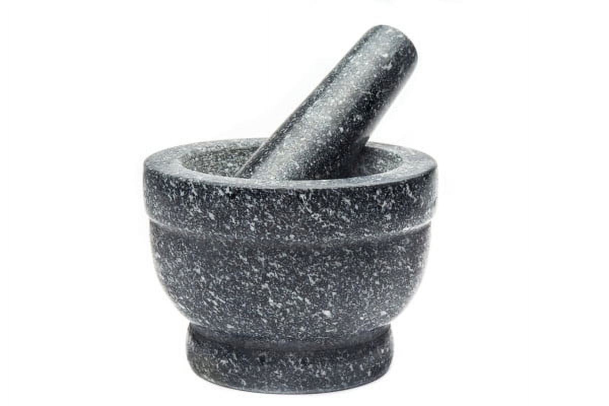 Dark Grey Granite Mortar and Pestle Kitchen Accessory