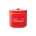 thumbnail image 1 of Fox Run Porcelain Bacon Grease Container with Strainer, Red, 5" x 5" x 5.5", 1 of 9