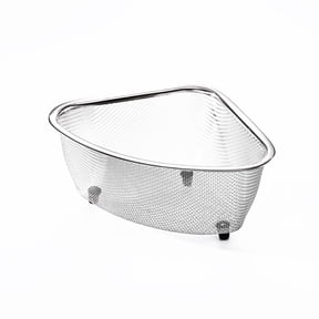 Fox Run Large Stainless Steel Triangular Colander, 3 Quart Pasta Strainer, 7” x 9.25” x 4”