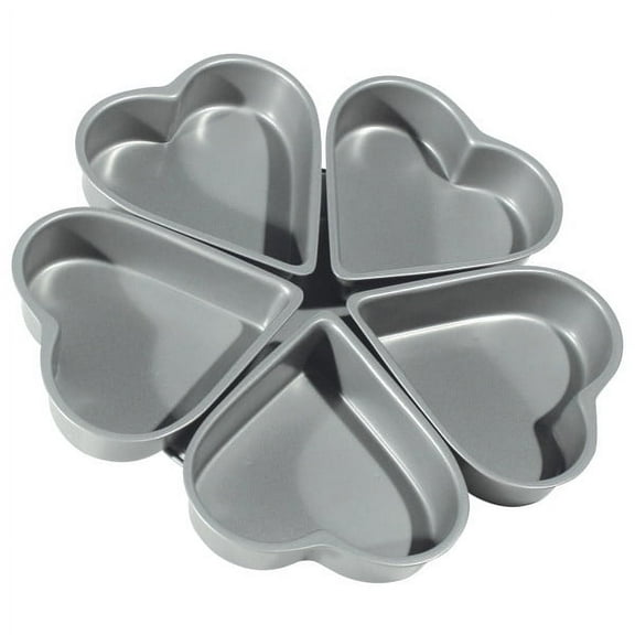 Fox Run Linked Heart Cake Pan, 4-Inch, Preferred Non-Stick