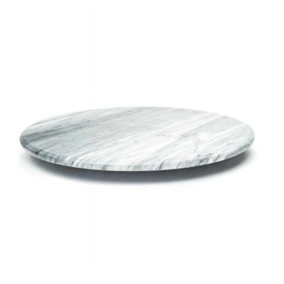 Fox Run Marble Lazy Susan For Tabletop, White, 12" Diameter