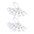 thumbnail image 1 of Fox Run Measuring Spoon Set 6 Piece White Plastic with Ring 4826 New, 2-Pack, 1 of 10